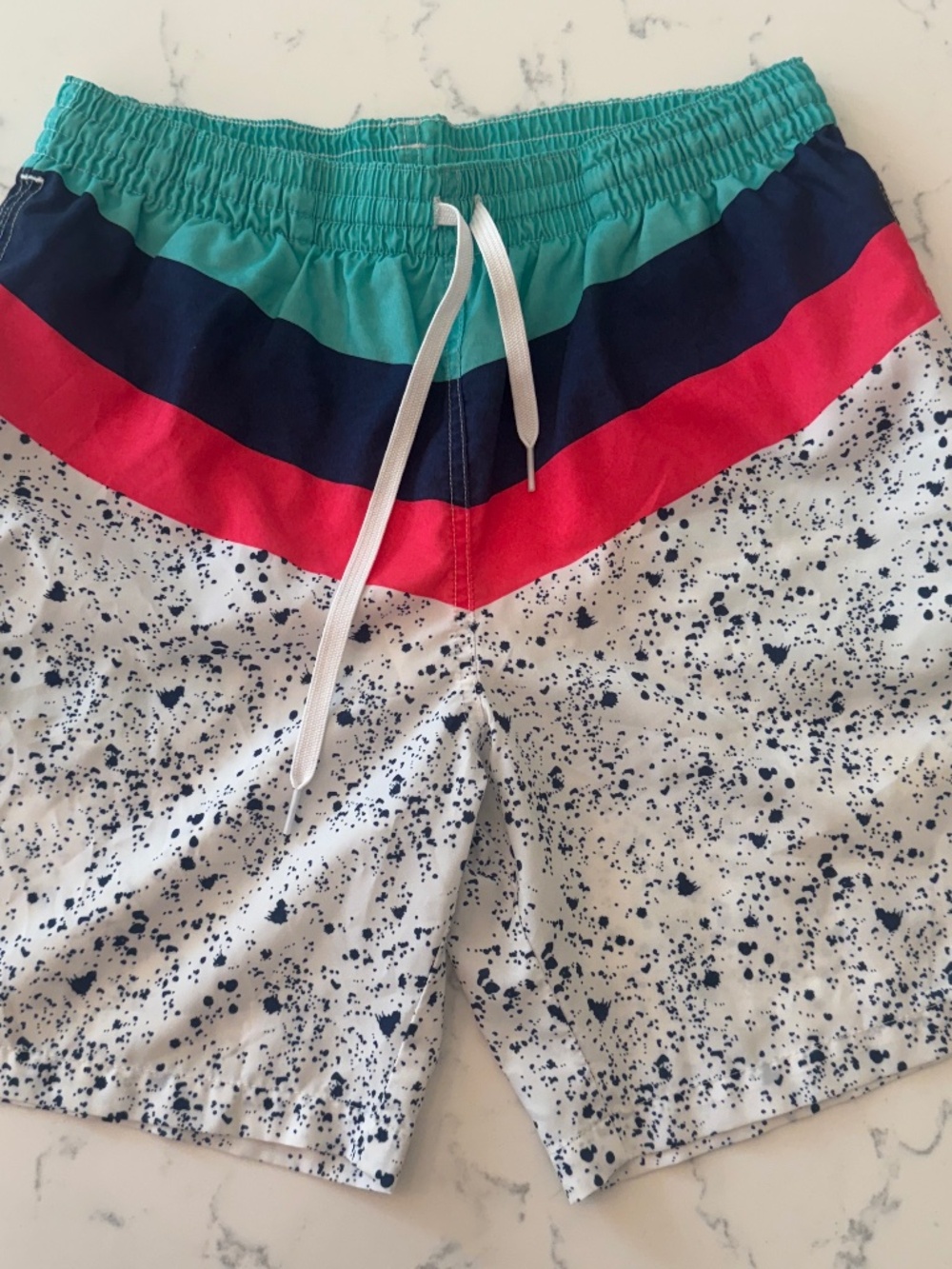 Chubbies Men's Classic Swim Trunks 7" Retro splatter paint 80's mesh lined Sz M
